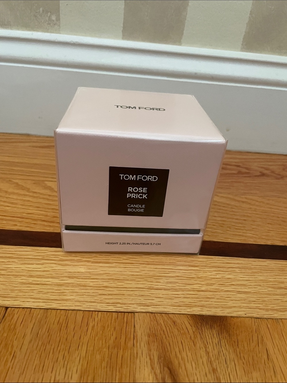 Tom Ford Rose Prick Candle - Pale Pink Box with Black Label
